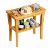 Brand New Greenual Bamboo Shower Bench 2-Tier Spa Shower Stool $82.16 Retail *B