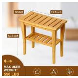 Brand New Greenual Bamboo Shower Bench 2-Tier Spa Shower Stool $82.16 Retail *B