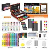 New Soucolor Art Supplies, 192-Pack Deluxe Art Set Drawing Painting Supplies Kit with Acrylic Pad, Watercolor Pad, Sketch Book, Canvases, Acrylic Paint, Crayons, Pencils, Gifts for Artist Adults Teen 
