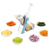 Brand New Safe Mandoline Slicer 5 in 1 Vegetable Cutter Strips Julienne Dicer Adjustable Thickness 0.1-8 mm for Kitench Fast Meal Prep Light Blue $39.90 Retail *B