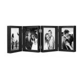 Brand New WUTL 5x7 Hinged 4 Vertical Picture Frames Black Wood $29.99 Retail *B