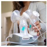 Brand New Evenflo Advanced Double Electric Breast Pump with Breastshields and Milk Storage Bottles, Clear $118 Retail *N