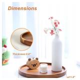 Brand New GinSent 2-Pack Wooden Serving Trays Acacia Wood 11.8" *B