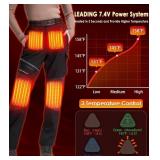 Brand New Heated Pants with 20000mAh Battery Pack Electric Heated Snow Hiking Pants Winter Softshell Outdoor Trousers Size M Black $139.99 Retail *B