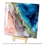 Brand New Creative Hobbies 12 Pack of Glossy White Glazed Ceramic Tiles for Alcohol Ink Painting, Decorating, Arts & Crafts 4.25 x 4.25 Inch Square Ready-to-Paint Ceramics *B