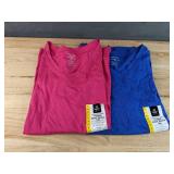 Two Brand New Members Mark Short Sleeve T-Shirts Blue Pink Women