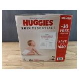 Brand New Huggies Skin Essentials Diapers Size 2 (12-18 lbs), 186 Count *N