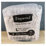 40 Depends Fresh Protection Night Defense 12 Hour Protection Size XXL Underwear *B