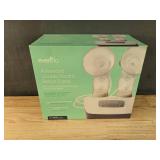 Brand New Evenflo Advanced Double Electric Breast Pump with Breastshields and Milk Storage Bottles, Clear $118 Retail *N