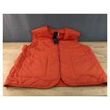 Brand New Original Use Mens Zip up Vest in Fire Orange Size L *N