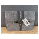 Brand New World of Journals Fabric Snap Closure Gray Felt Case with Lined Journal *N