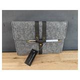 Brand New World of Journals Fabric Snap Closure Gray Felt Case with Lined Journal *N