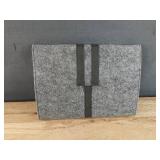 Brand New World of Journals Fabric Snap Closure Gray Felt Case with Lined Journal *N