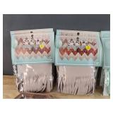 Brand New 8 Spritz Backdrop 3 ft. x 8 ft., 30 Spritz 8.1" Snack Plates, 4 Spritz Bows, 16 Disney Princess 6 3/4" Plates and 8 Disney Princess 8 5/8" Plates *N