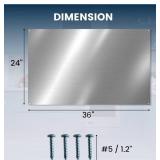 Brand New 24" x 36" Reversible Metal Backsplash With Matching Screws Compatible with Broan-NuTone SP3004 $49.99 Retail *B