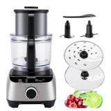 New 14-Cup Food-Processors, 2.5L-Large-Vegetable-Chopper With Slicing Blade, Cheese Shredding, Meat Grinder Chopping, Mince, Knead Doughing, Mixing Blender-Food-Processor-Combo*B