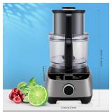 New 14-Cup Food-Processors, 2.5L-Large-Vegetable-Chopper With Slicing Blade, Cheese Shredding, Meat Grinder Chopping, Mince, Knead Doughing, Mixing Blender-Food-Processor-Combo*B