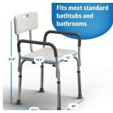 Brand New Medline Shower Chair Bath Seat with Padded Armrests and Back $49.99 Retail *B