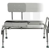 New DMI Heavy-duty Sliding Transfer Bench Shower Chair With Cut-out Seat and Adjustable Legs $87.99 Retail *B