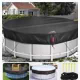 New QH.HOME 18 Ft Round Winter Pool Covers for Above Ground Pools $65.99 Retail *B