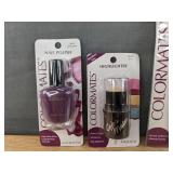 Brand New Colormates Makeup Nail Polish, Highlighter, Precision Tip Eye Shadow & Liner Brush and Lip Gloss *N