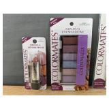 Brand New Colormates Makeup Lipstick Lipliner Pencil, Mineral Eyeshadow, Precision Tip Eyeshadow & Liner Brush, Eyelash Kit and Clear Lip Gloss *N