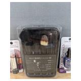 Brand New Colormates Makeup Lipstick & Lipliner Pencil, Nail Polish, Lipstick, Beauty 360 Facial Cleansing Sponge and Makeup Brushes in Keepsake Tin *N