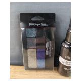 Brand New BYS Glitter Glitz Palette, Makeup Setting Spray, 4-Piece Brush Kit, Contour Trio and 5 Shade Eye Shadow Palette *N