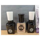 Brand New Sally Hansen Color Foil Nail Makeup, Miracle Gel Top Coat, Colormates Makeup Nail Polish and Toe Separator *N