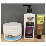 Brand New Skin + Pharmacy Advanced Skin Therapy Extended Moisture Body Cream, Equate Beauty Age Resisting Classic Cleanser and Maybelline New York Fit Me Tinted Moisturizer *N