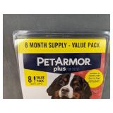 Brand New PetArmor Plus Flea & Tick Prevention for Extra Large Dogs 89-132 lbs, 8 Month Supply *N