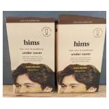 2 Brand New Hims Under Cover Color & Conditioner for Men Dark Brown *N