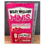 Brand New 18 Packages of Wiley Wallaby Minis Watermelon Licorice Bites *N