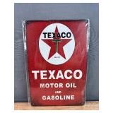 Brand New Texaco Motor Oil and Gasoline Aluminum Sign *N