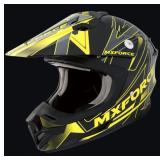 Brand New MX Force MHS39 X-1 Motocross Helmet - Black & Yellow - Adult Size Large *N
