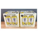 2 Cases of Brand New JUST ICE TEA Lemon Black Tea - 4pk/12 fl oz Cans *N