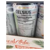 12 Brand New Celsius Sparkling Tropical Vibe 12oz Cans *N