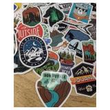 100 New Adventure and Camping Theme Aesthetic Stickers for Water Bottles, Laptops, Scrapbooking Etc *E