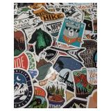 100 New Adventure and Camping Theme Aesthetic Stickers for Water Bottles, Laptops, Scrapbooking Etc *E