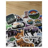 100 New Adventure and Camping Theme Aesthetic Stickers for Water Bottles, Laptops, Scrapbooking Etc *E