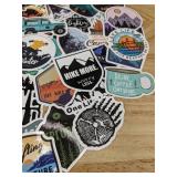 100 New Adventure and Camping Theme Aesthetic Stickers for Water Bottles, Laptops, Scrapbooking Etc *E
