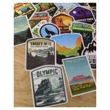 50 New National Park Theme Aesthetic Stickers for Water Bottles, Laptops, Scrapbook Etc *E