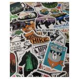 100 New Adventure and Camping Theme Aesthetic Stickers for Water Bottles, Laptops, Scrapbooking Etc *E