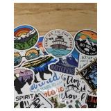 100 New Adventure and Camping Theme Aesthetic Stickers for Water Bottles, Laptops, Scrapbooking Etc *E