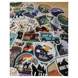100 New Adventure and Camping Theme Aesthetic Stickers for Water Bottles, Laptops, Scrapbooking Etc *E
