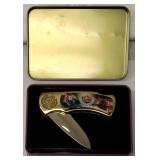 Dale Earnhardt Jr #8 - Bud Official Beer NASCAR Collectible Pocket Knife with Tin (View Photos)