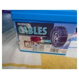 Cable tire chains. Size in pics. As shown.