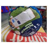 Sunbeam micro plush heated throw & kids sleeping bag. As shown.