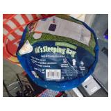 Sunbeam micro plush heated throw & kids sleeping bag. As shown.