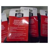 Flat of winter latex work gloves. As shown.